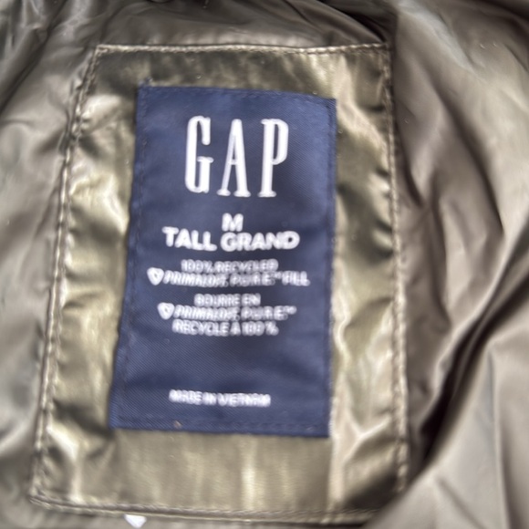 GAP  Metallic Gray Puffer Jacket - Picture 3 of 5